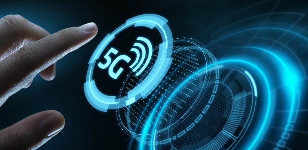5G network button being pressed
